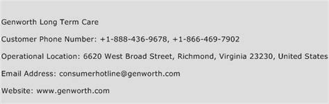 genworth long term care phone number