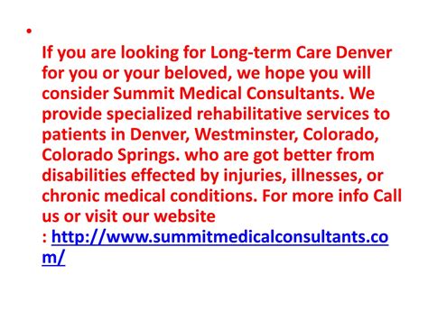 long term care denver